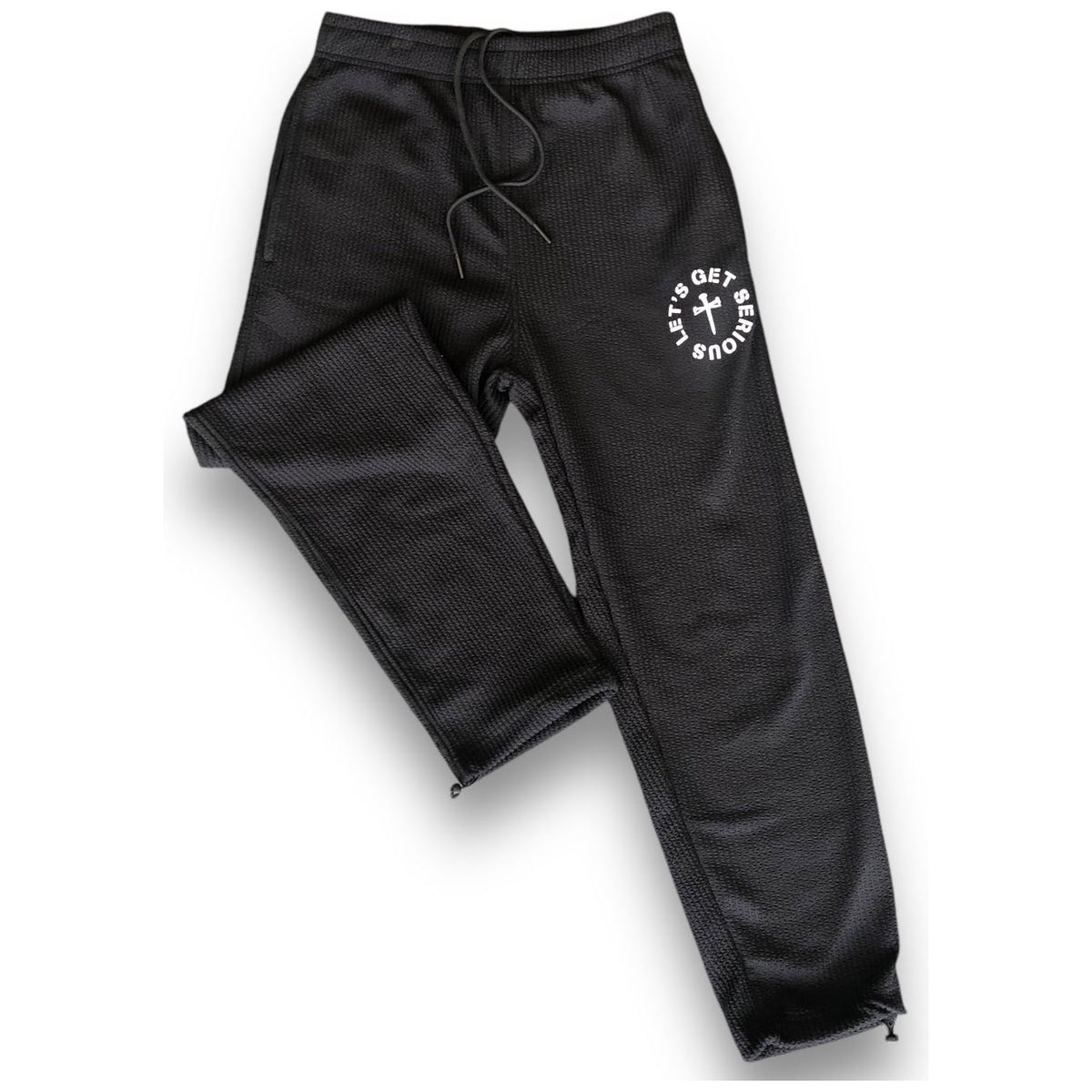 Unisex Black Ribbed Straight Leg – LGS Activewear