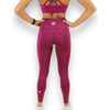 Textured Raspberry High Waisted Pocket Leggings