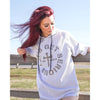 Unisex White Ribbed Ragtop Hoodie