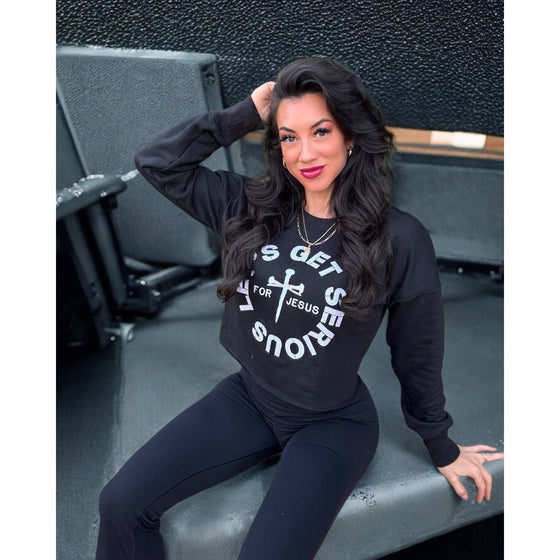 Faith Boyfriend Crop Sweatshirt