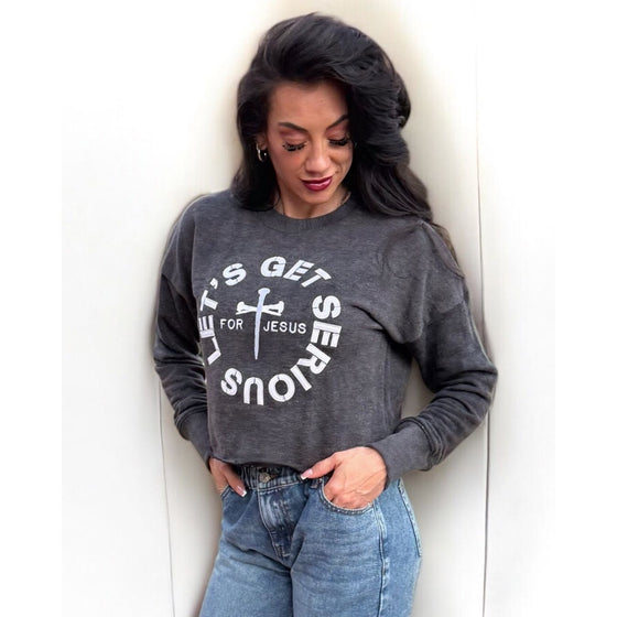 Faith Boyfriend Crop Sweatshirt