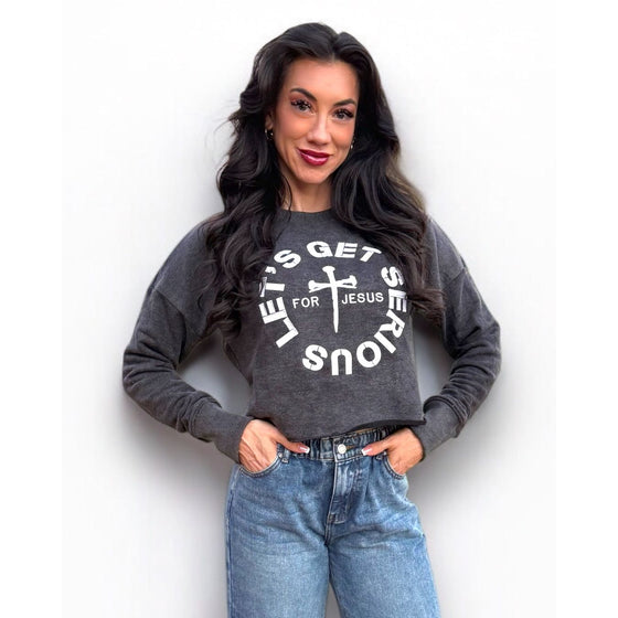 Faith Boyfriend Crop Sweatshirt