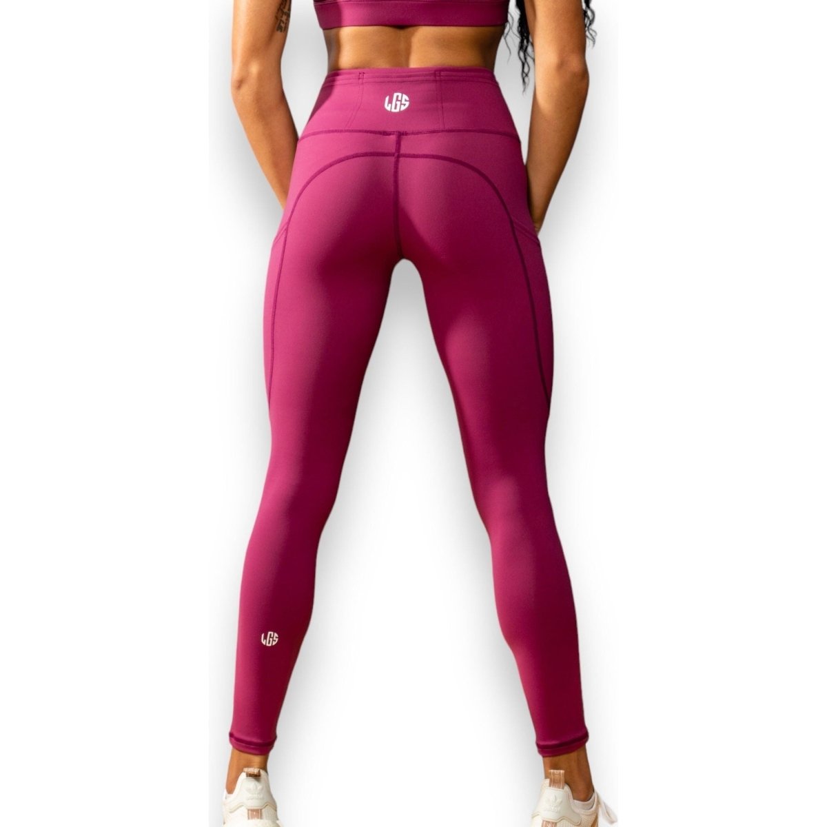 Berry High Waisted Pocket Leggings at LGS Activewear