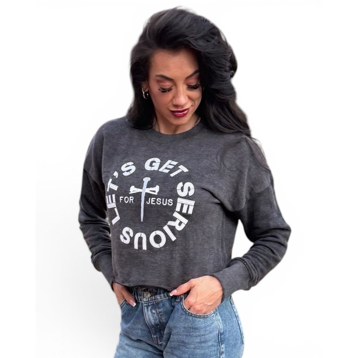 Faith Boyfriend Crop Sweatshirt at LGS Activewear