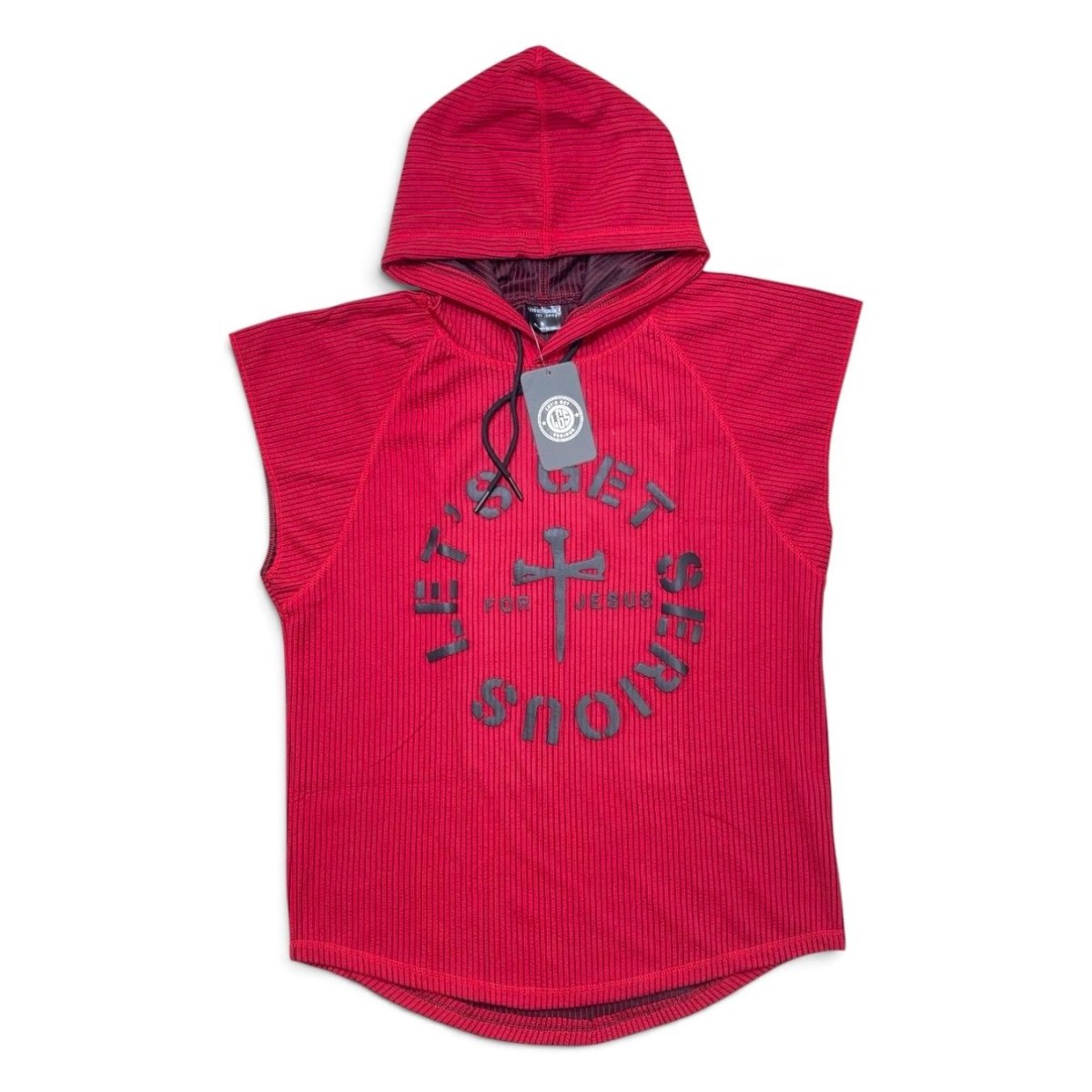 Red Ribbed Sleeveless at LGS Activewear