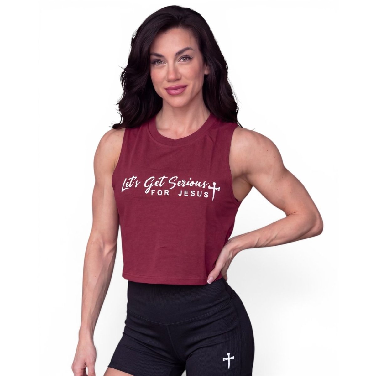 Revelation Crop Tank Script Logo at LGS Activewear