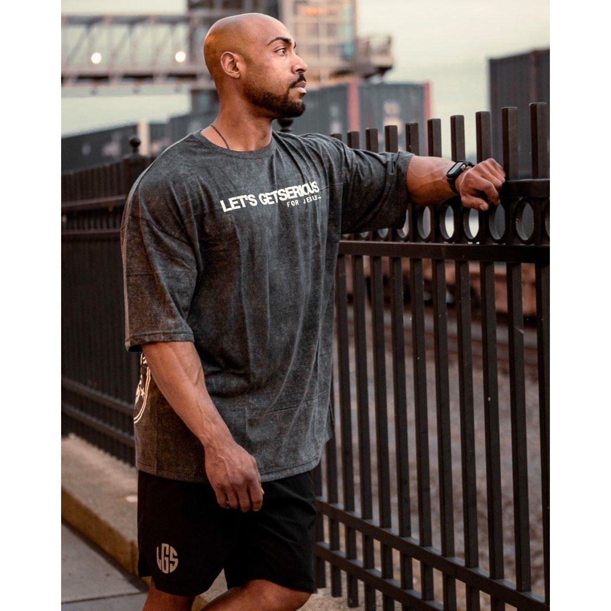 Serious For Jesus 2 Timothy 4:7 Oversized Tee at LGS Activewear