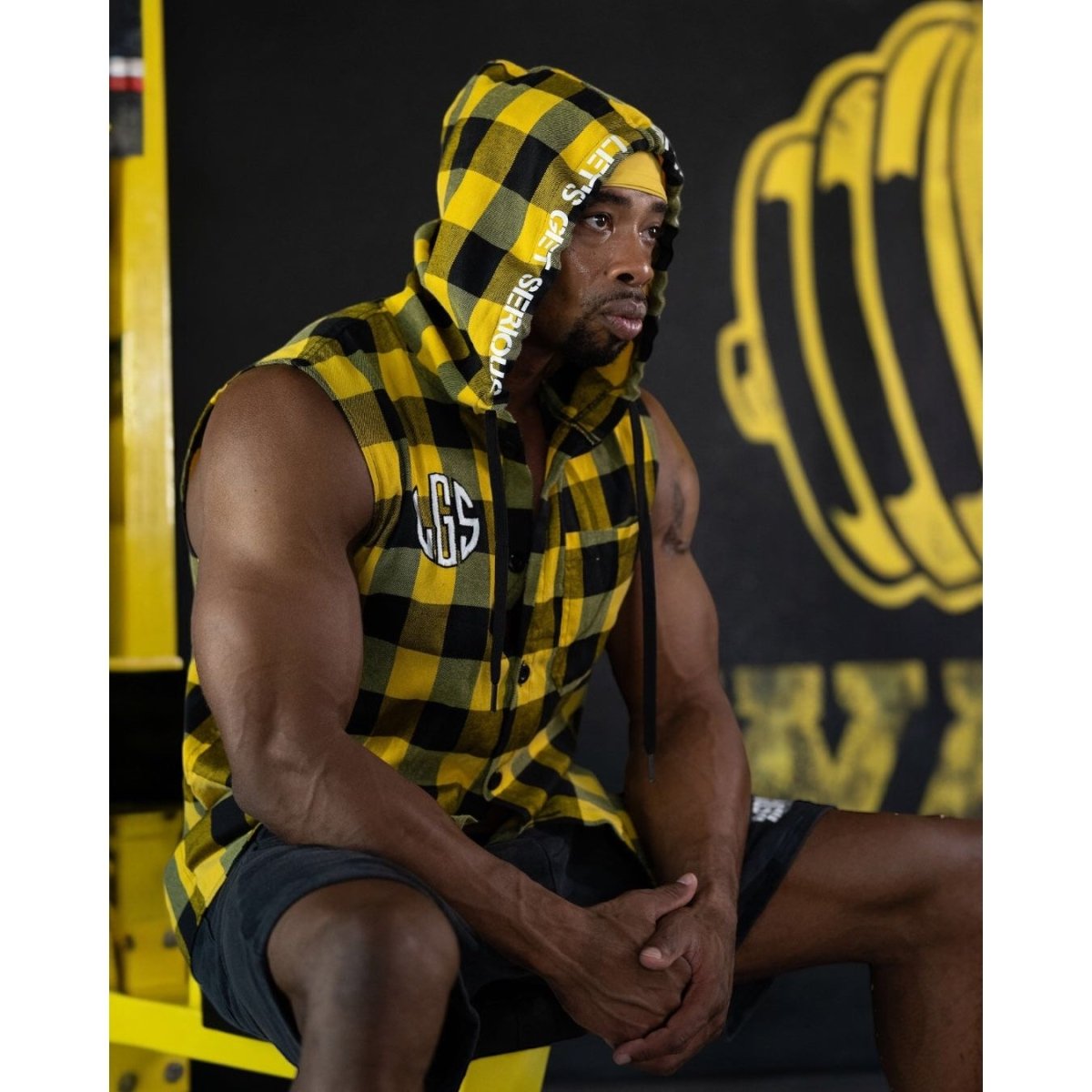 The Lumber Jack Sleeveless Plaid Hoodie | LGS Activewear – LGS