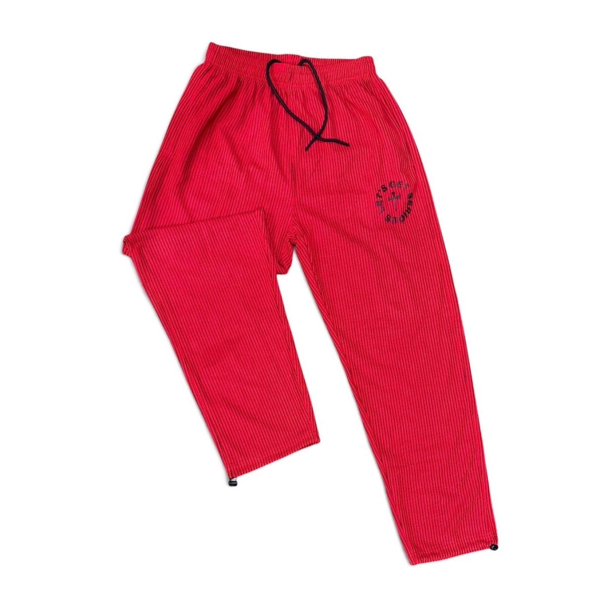 Unisex Red Ribbed Straight Leg at LGS Activewear