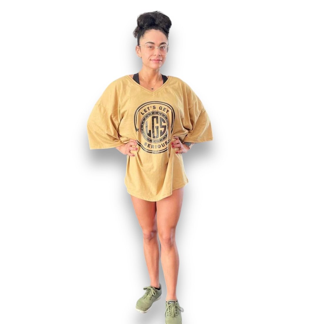 V-Neck Oversized Tee at LGS Activewear